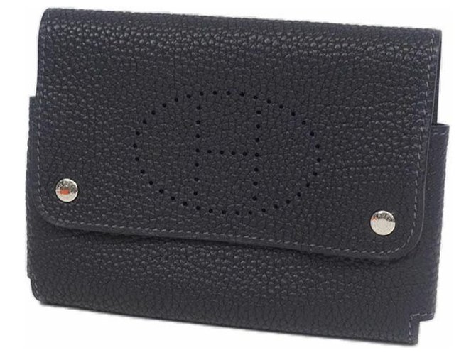 Hermès HERMES Evelyn playing card case multi case pouch card case Navy Navy blue  ref.205115