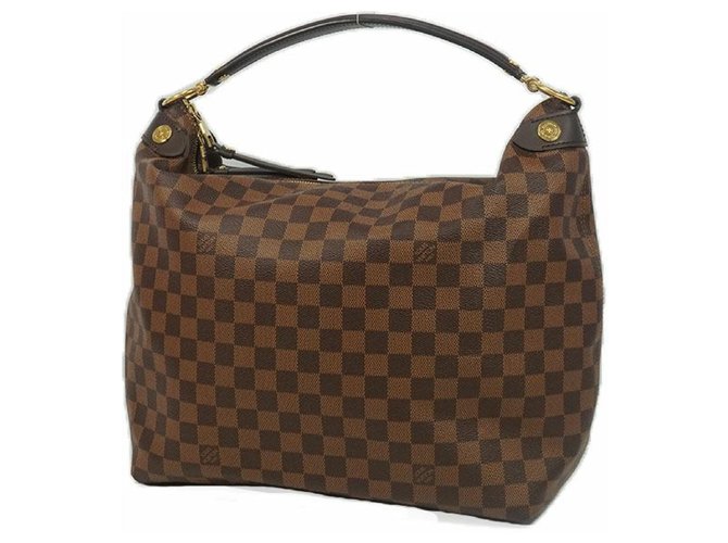 Louis Vuitton Sac porté épaule Duomo Hobo Femme N41861 Damier Ebene Toile  ref.205124