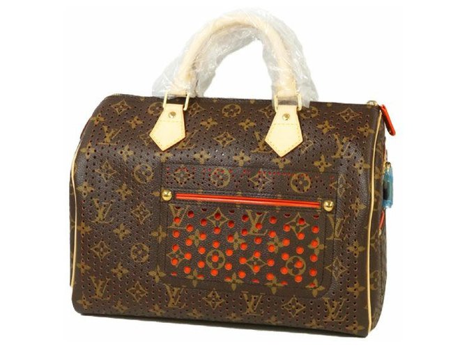 Louis Vuitton Speedy30 Bolso Boston para mujer M95182 naranja  ref.205138