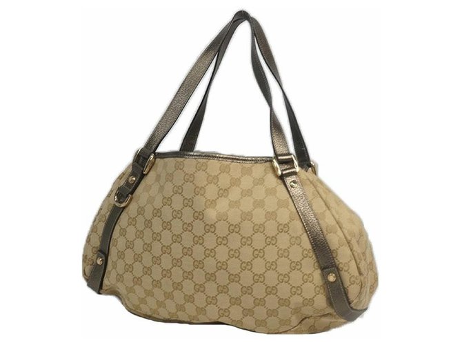 Gucci Womens shoulder bag 130736 beige x khaki  ref.205150