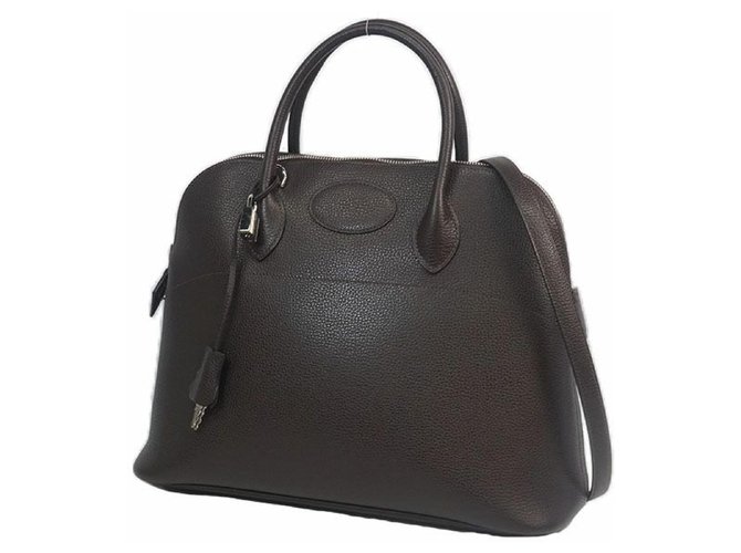 Hermès Boledo37 Womens handbag dark brown  ref.205153