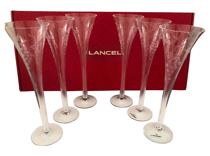 6 Champagne flutes LANCEL