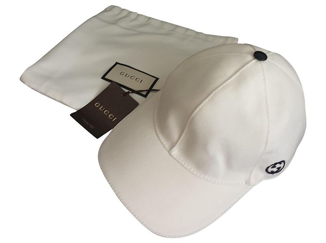 Gorro Gucci Blanco de Algodón
