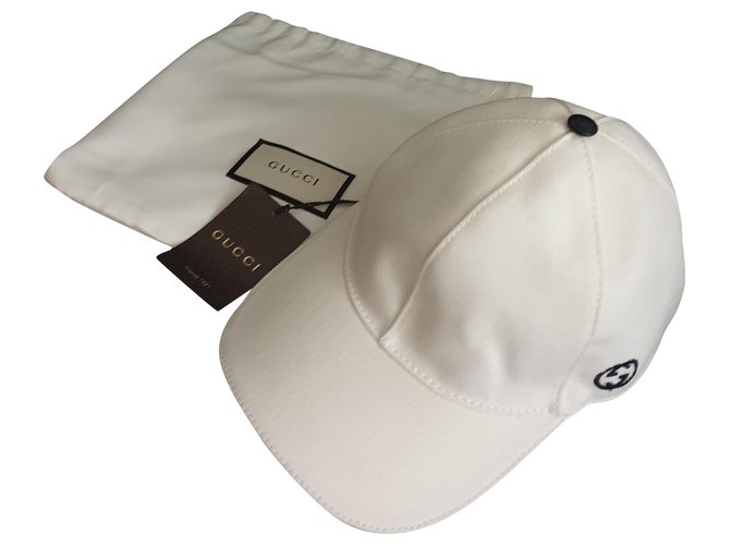 Gucci Hats Beanies White Cotton  ref.205272