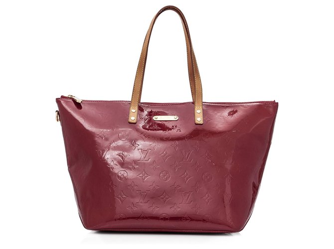 Bellevue patent leather tote Louis Vuitton Burgundy in Patent