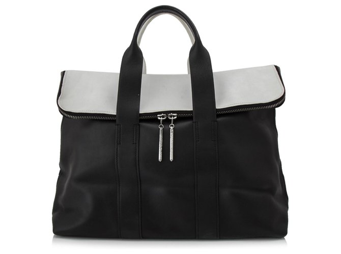 Phillip Lim Black 3.1 Stunde Leder Einkaufstasche Schwarz Kalbähnliches Kalb  ref.205342