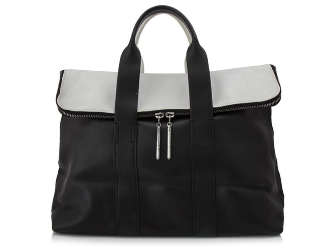 Phillip Lim Black 3.1 Hour Leather Tote Bag Pony-style calfskin  ref.205342