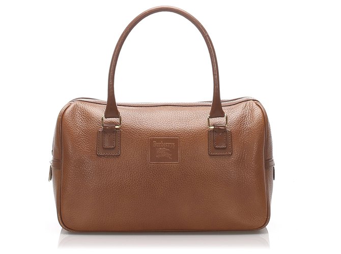 Burberry Brown Leather Handbag Pony-style calfskin  ref.205346