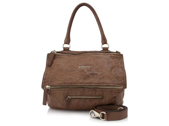 Givenchy Brown Medium Pandora Leather Satchel  ref.205415