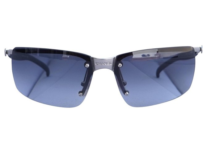 Chanel Oculos escuros Azul Metálico  ref.205515