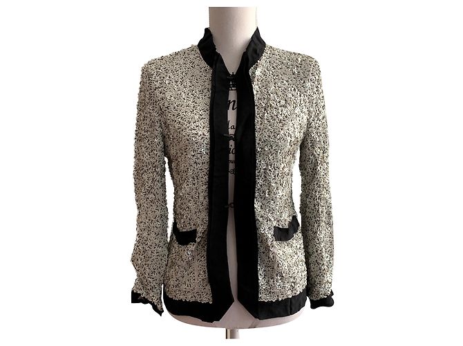 Lanvin Pailletes blazer jacket White