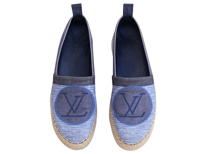 Louis Vuitton Espadrilles Blau Beige Marineblau John Seil