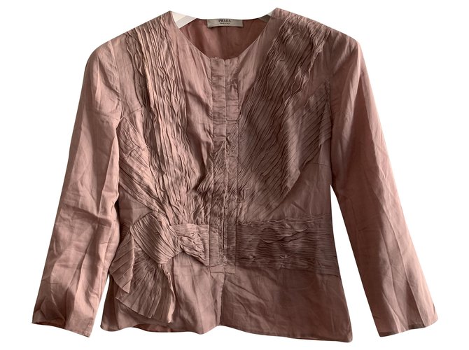 Prada Blusa de algodão rosa em pó  ref.205565