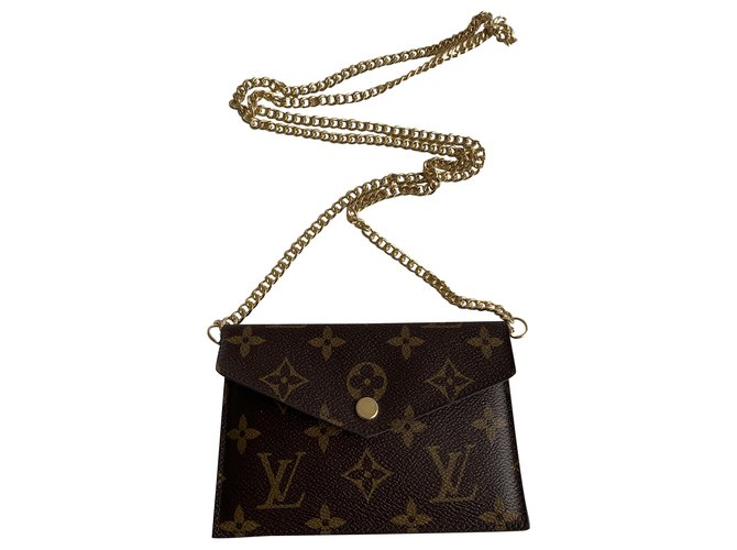 Louis Vuitton Purses, wallets, cases Brown Cloth  ref.205626