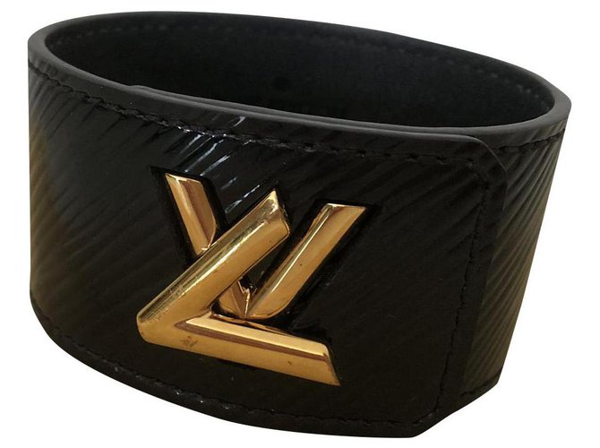 Louis Vuitton Esposas Negro Charol  ref.205633