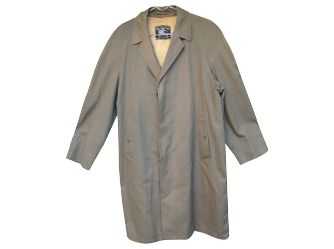 Burberry t raincoat 46 vintage sixties Khaki Cotton  ref.205634