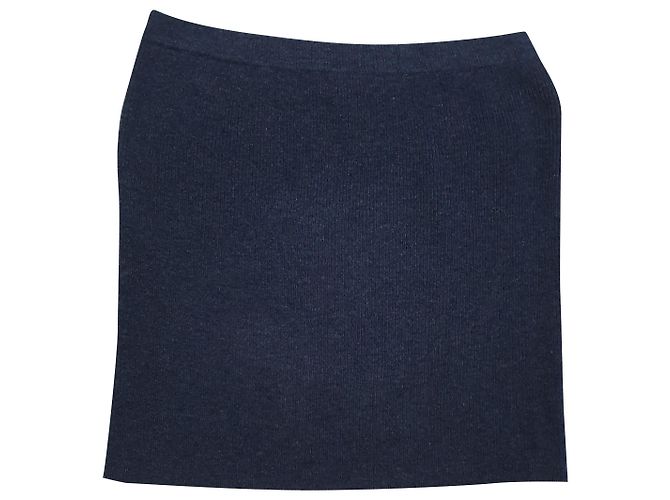 Autre Marque Cathrine Hammel Lammwollrock blau