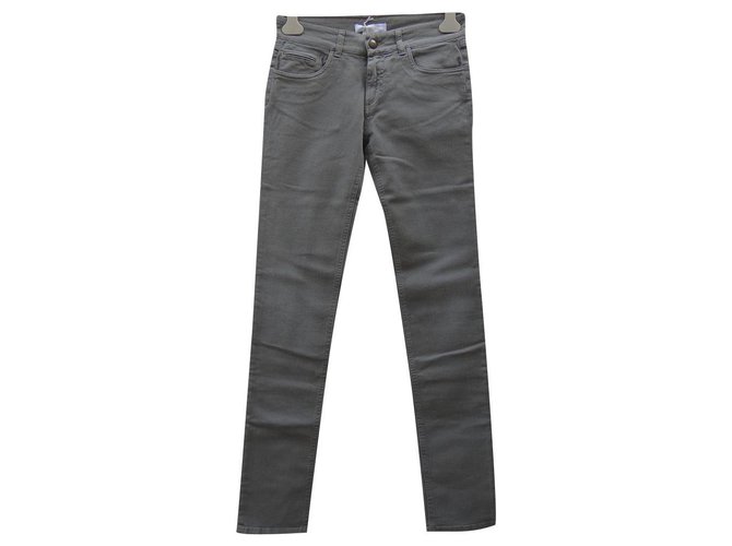Chloé Jeans Grigio Cotone Elastan  ref.205672