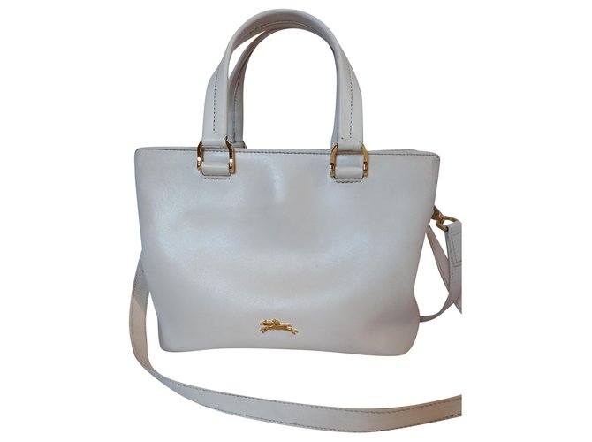 Longchamp Honoré shopping bag 404 Cream Leather  ref.205682