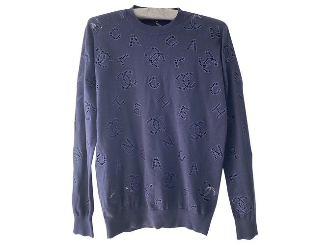 Chanel Knitwear Blue  ref.205714