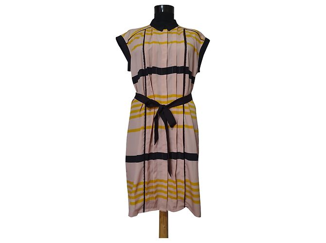 Vestido recto plisado Jason Wu x Target Rayas Blush Multicolor