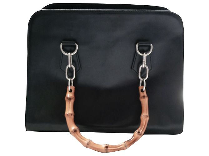 Comme Des Garcons Einkaufstasche mit Bambusgriff