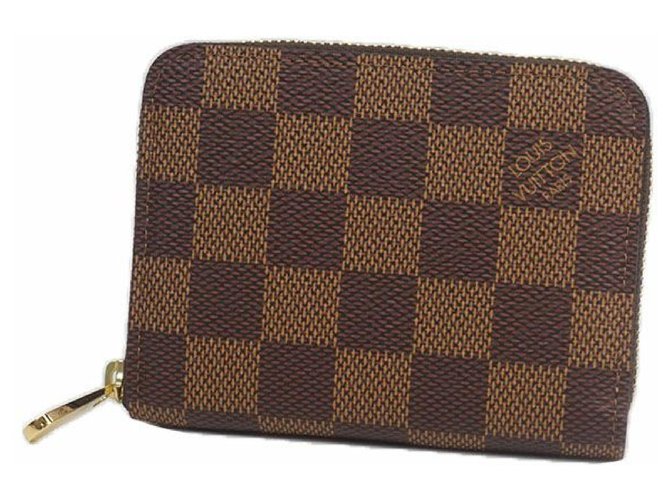 Authentic Louis Vuitton Zippy Coin Purse Damier Ebene