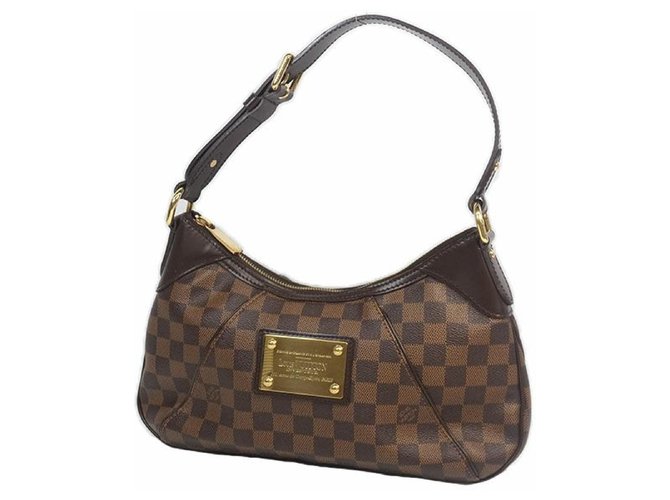 Louis+Vuitton+Thames+Shoulder+Bag+PM+Brown+Canvas for sale online