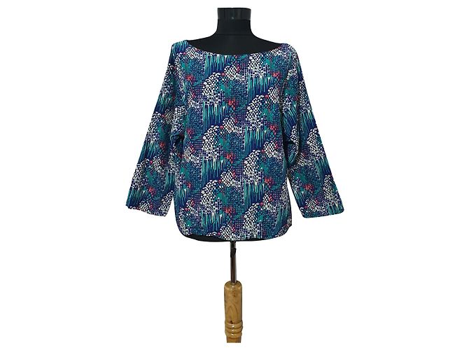 Cos multicolored silk and cotton blouse Multiple colors