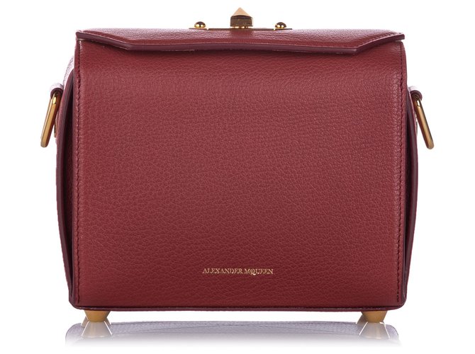 Alexander McQueen Red Box 19 Leather Crossbody Bag Goatskin  ref.206305