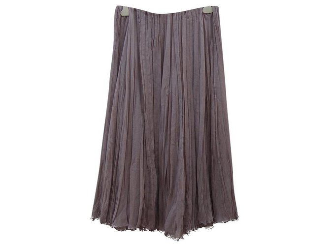 Chloé Skirts Brown Silk  ref.206360