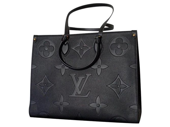 Louis Vuitton ONTHEGO LV Black Leather  ref.206396