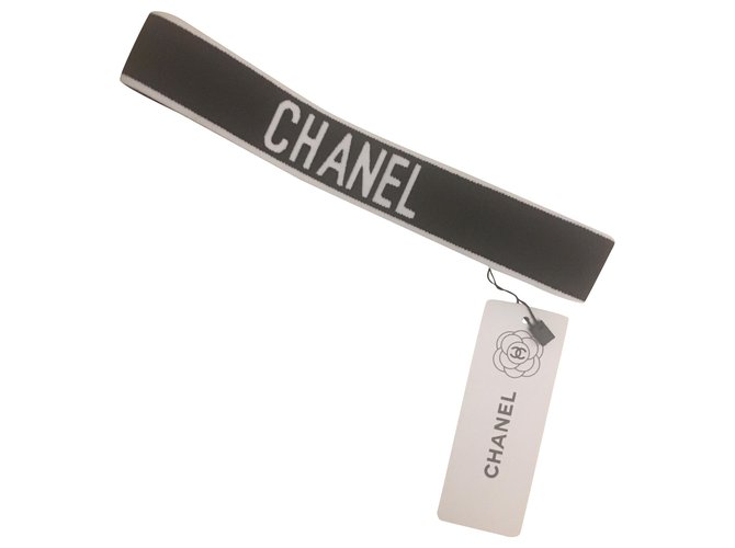 Chanel Chapéus Preto Poliéster  ref.206402