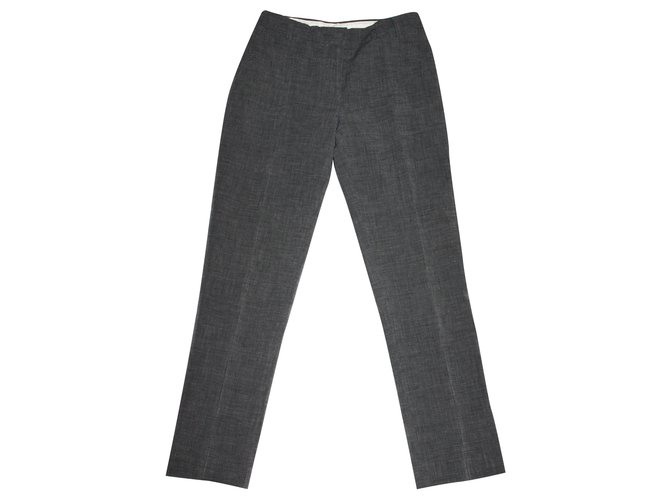 Aspesi Gray Ankle Pants Grey Cotton Linen  ref.206422