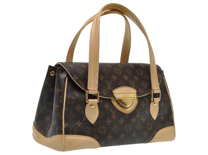 Louis Vuitton Beverly Braun Leinwand  ref.206459