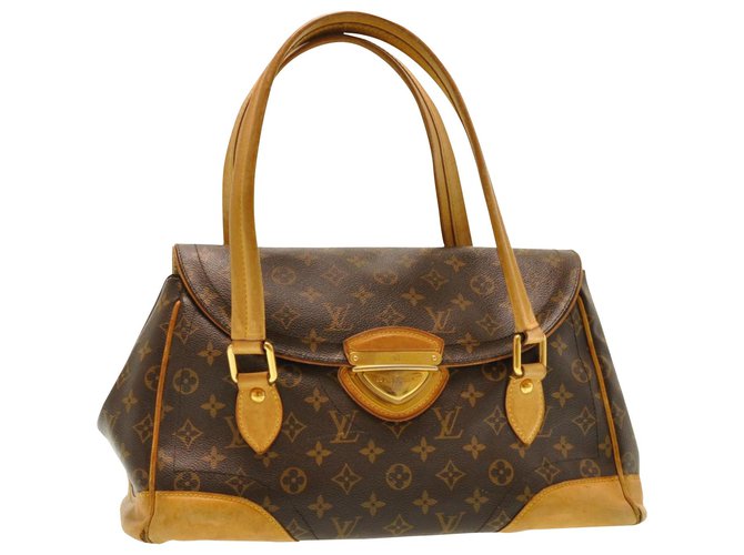 Louis Vuitton Beverly Braun Leinwand  ref.206559