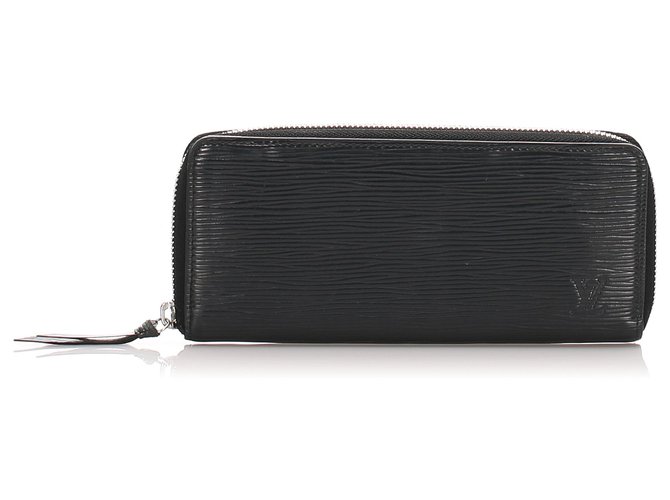 Louis Vuitton Black Epi Clemence Wallet Leather  ref.206638