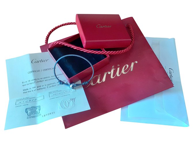 CARTIER BABY LOVE PULSERA EDICIÓN LIMITADA Plata Oro blanco  ref.206673