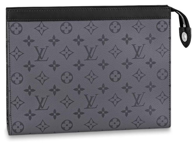 Louis Vuitton Descoberta da pochette LV nova Cinza Couro  ref.206691