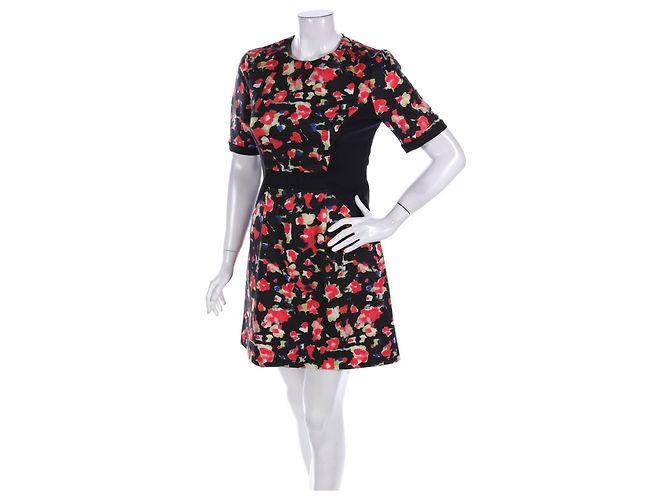 French Connection Mehrfarbiges Baumwollkleid M Mehrfarben