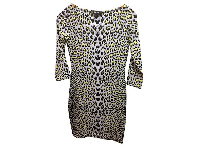 Vestido con estampado de la firma Just Cavalli Multicolor Estampado de leopardo