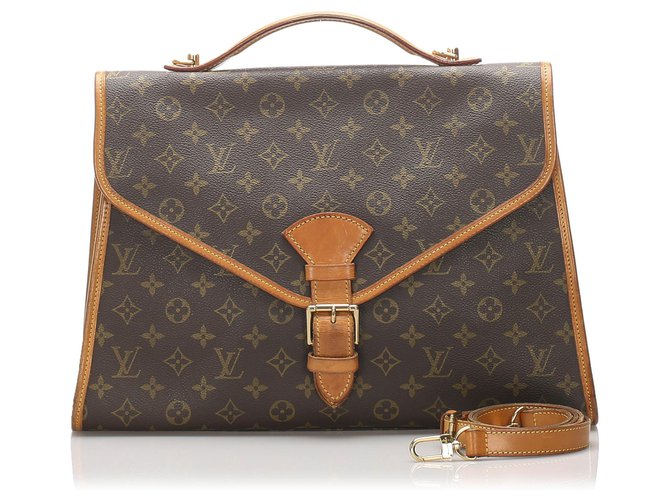 Louis Vuitton Brown Monogram Beverly Aktentasche GM Braun Dunkelbraun Leder Leinwand  ref.206919