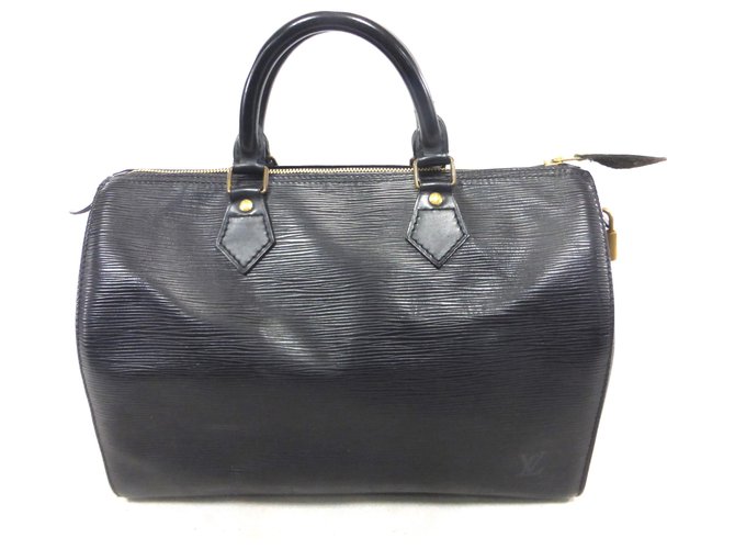 Louis Vuitton Speedy 30 Cuir épi noir Black Leather  ref.206961