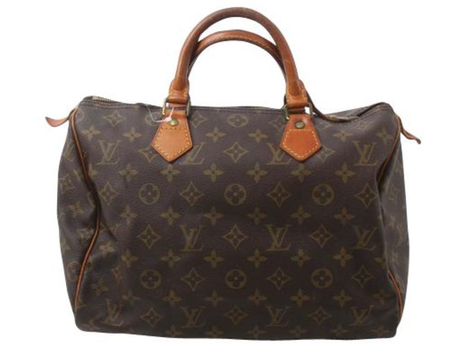 Louis Vuitton Speedy 30 Brown Cloth  ref.207037