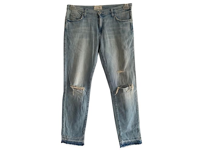 Jeans Current Elliott The Fling Azul Claro Algodón Talla 26