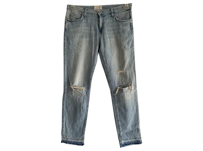 Current Elliott Jeans Blu chiaro Cotone  ref.207073