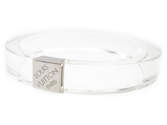 Bracelet jonc Louis Vuitton blanc discothèque PM Plastique Résine  ref.207310