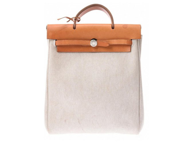 Hermès Backpack White Cloth  ref.207423