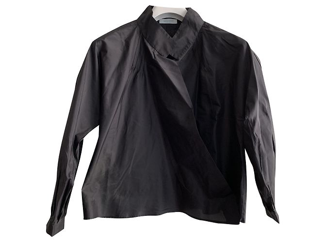 Emilio Pucci Tunique en taffetas de soie noir
