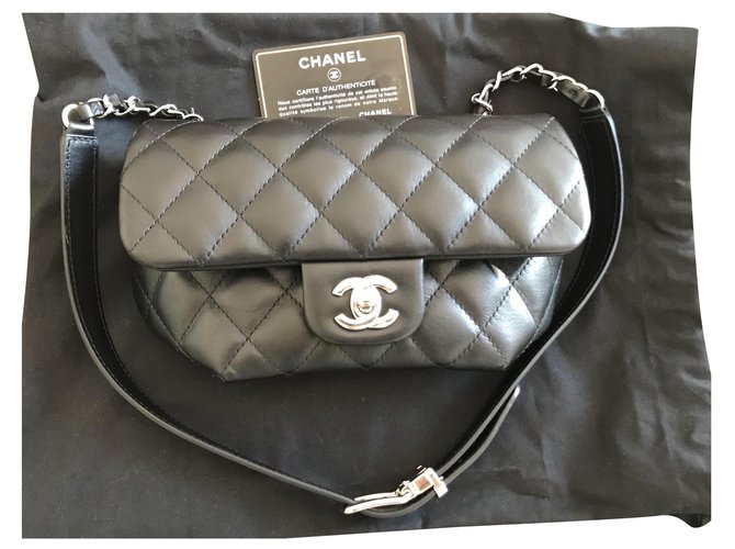 Bolsa Chanel Preto Couro  ref.207559